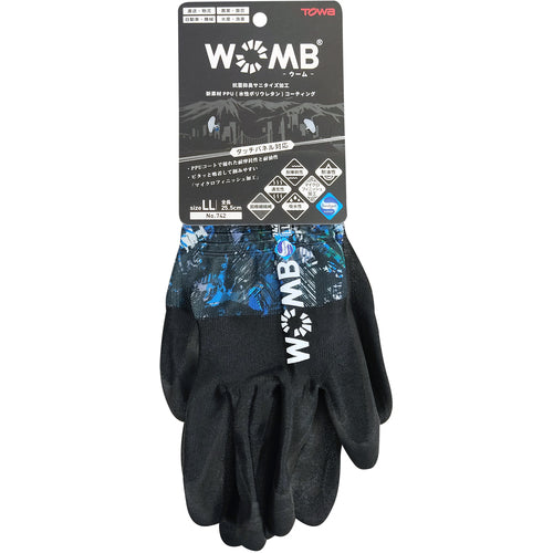 트와론 수성 폴리 우레탄 배럴 장갑 WOMB-MF2 Collage LL 742-LL 1 쌍