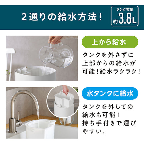 IRIS 296165 上給水ハイブリッド加湿器550ml AHM-HU55A-W 1 台