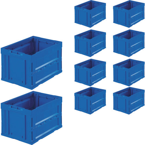 TRUSCO 【まとめ買い】オリコン α折りたたみコンテナ 50L ダークブルー 10個 CR-S50N-DB-10P 1 S