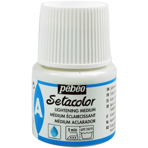 Pebeo Water-Based Acrylic Fabric Paint Setacolor Lightning Medium 45ml 391014 1 Bottle