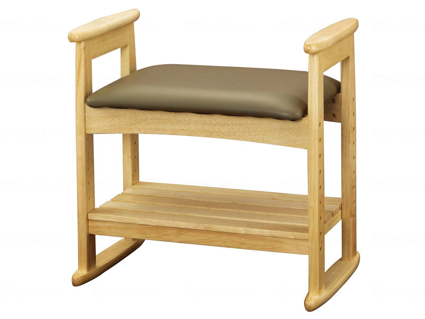 弘益肘付きスツール ナチュラル