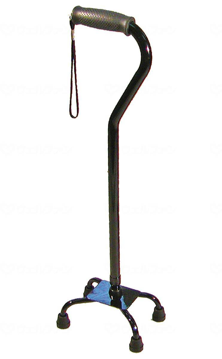 Wellcare Bankmore Four-Point Cane, Black, S