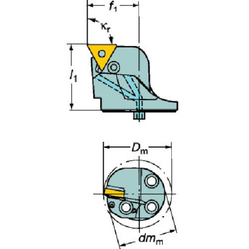Sandvik Coromant SL T-Max P HP Cutting Head (410) SL-PTFNR-40-16HP 1 piece