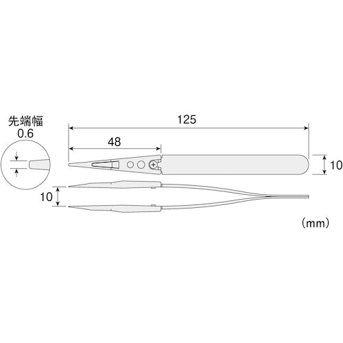 HOZAN 투명 칩 핀셋 P-644-A 1개