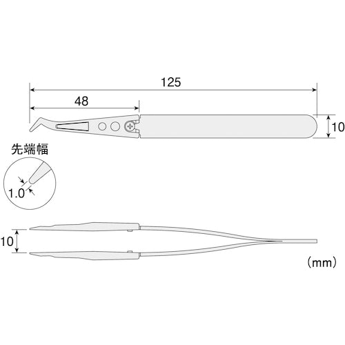 HOZAN 透明チップピンセット P-642-A 1 個