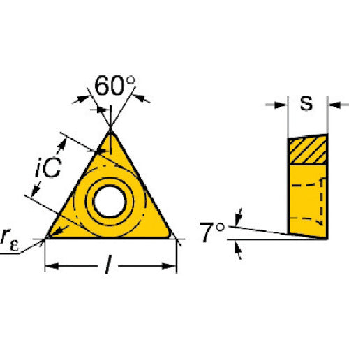 샌드빅 코로턴 107 선삭용 다이아몬드 포지칩(630) CD10 TCMW 09 02 04FP 5개