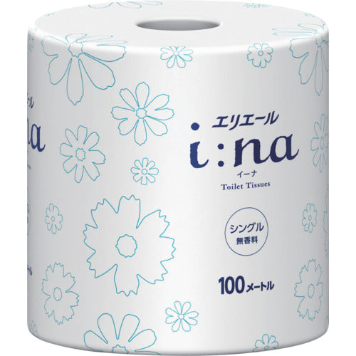 エリエール i:naトイレットティシューシングル100m個包装・無香料(21000442/21001140) 21001140 1 CS