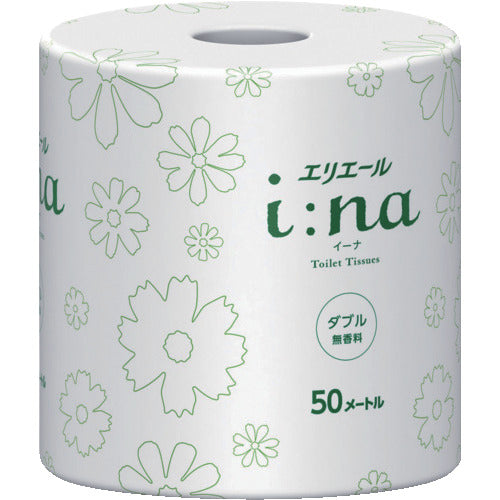 エリエール i:naトイレットティシューダブル50m個包装・無香料(21000443/21001141) 21001141 1 CS