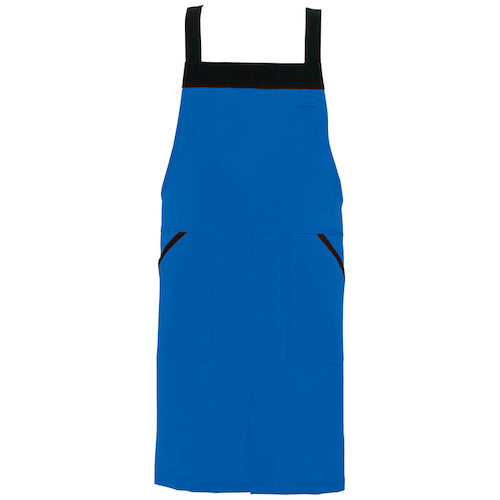 アイトス 胸当てエプロン AZ8654 ブルー F AZ8654-006-F 1 着