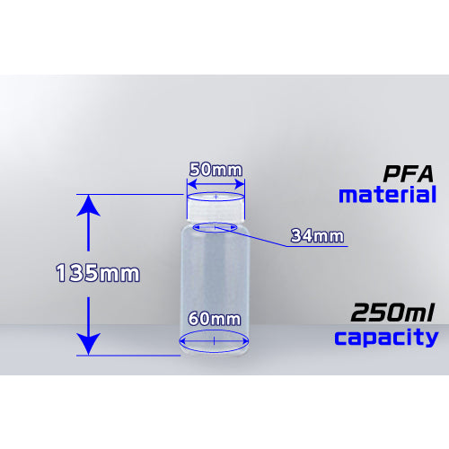 KOKUGO PFA 병 넓은 입 250ml 101-20502 1 개