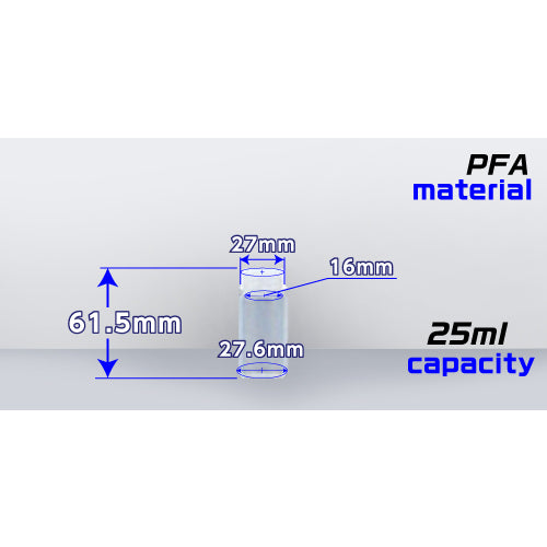 KOKUGO PFA 병 넓은 입 25ml 101-20505 1 개
