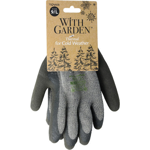 Towaron Cold Weather Gloves WithGarden Thermal Ash Gray 9/L W376-9L 1 pair