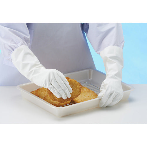 SHOWA Nitrile Rubber Gloves Bulk Purchase Simple Packaging Nitrile Rubber Gloves Thin 10 Pairs White S Size NO138-SW10P 1 Bag