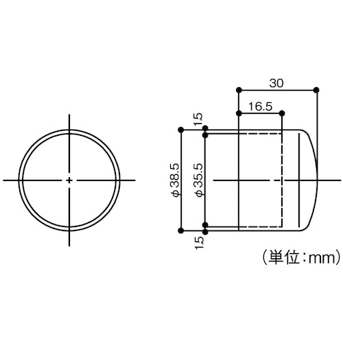 エクレ ECLE35 木製エンドキャップ クリア 1136406 EL-91C 1 個