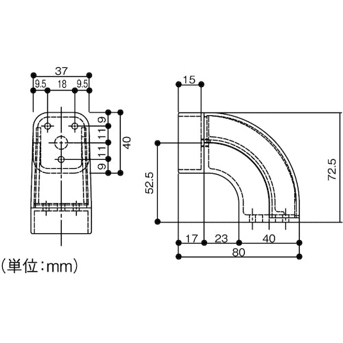 エクレ ECLE35 Nエンドブラケット ゴールド 1150759 EL-612G 1 個