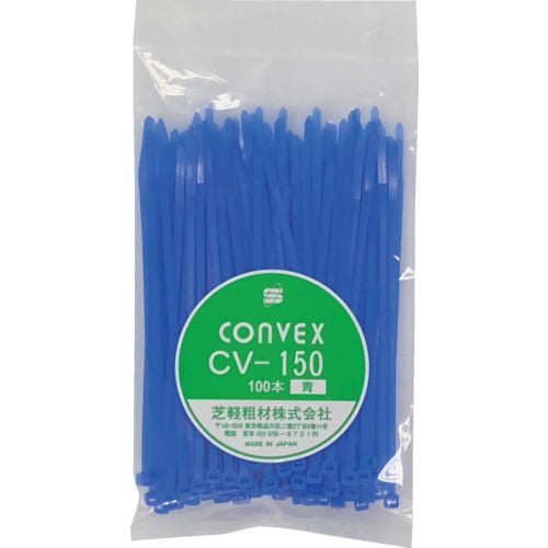 Convex Cable Ties Blue CV-150BLUE 100 Pieces CV-150BLUE100P 1 Bag