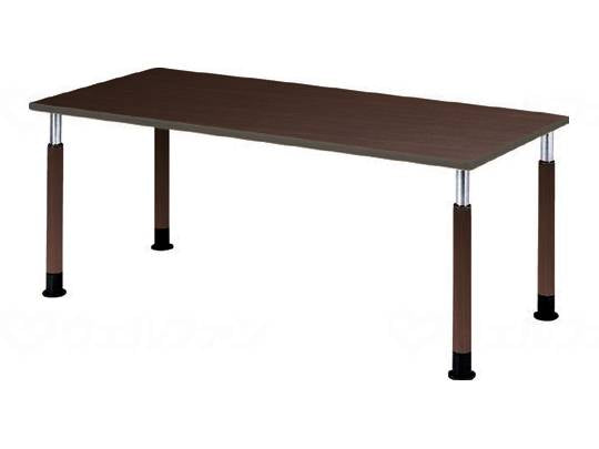오피스・랩 승강식 데이블 4R타입 키스타 없음 각형 다크 180×90(cm)