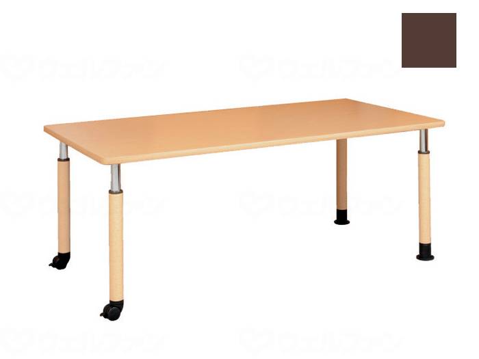 오피스・랩 승강식 테이블 4R 타이프 키스테이지 각형 다크 160×60(cm)