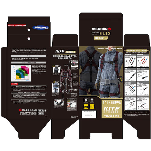 TSUYORON KITE 하네스 하네스 본체만 다크 레드 M사이즈 TH-521-OT-DR-M-BX 1개