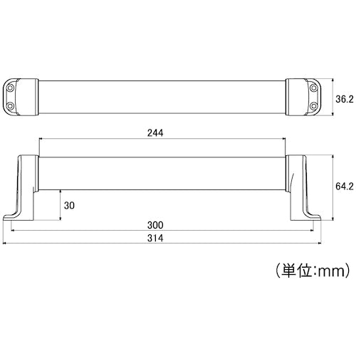 エクレ コロバン棒 フリーハンド ストレートタイプ 300mm シルバー 7053041 7053041 1 本