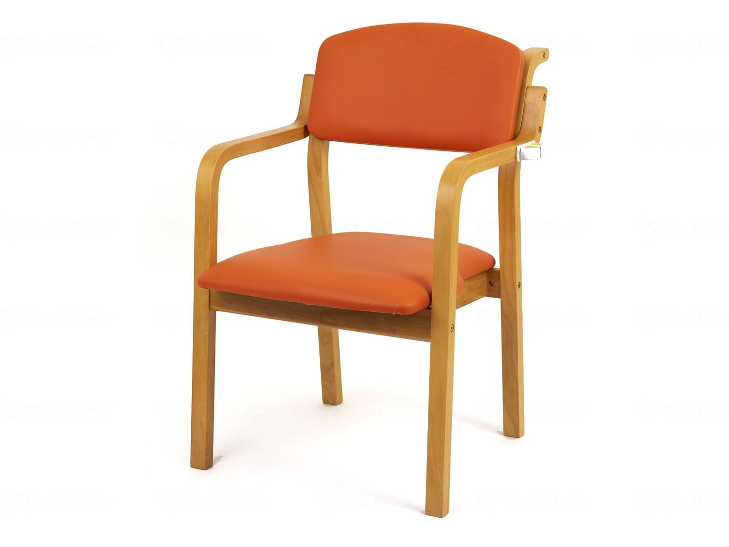 Office Lab Econo Chair Woody Uncoated Natural Frame/Orange
