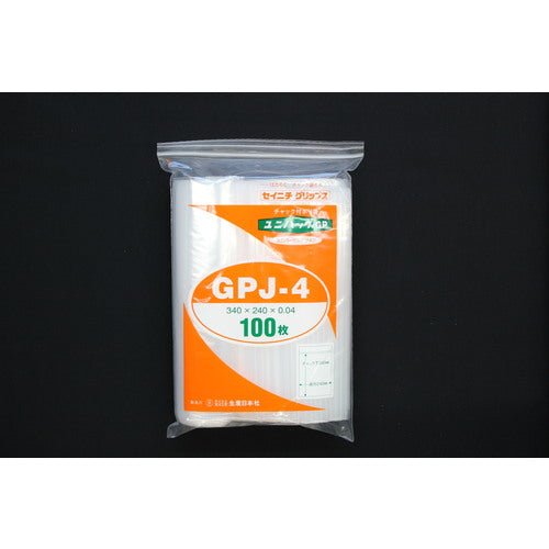 SEINICHI Ziplock Bag "UNIPACK GP" GP J-4 340 x 240 x 0.04 GP J-4 1 bag