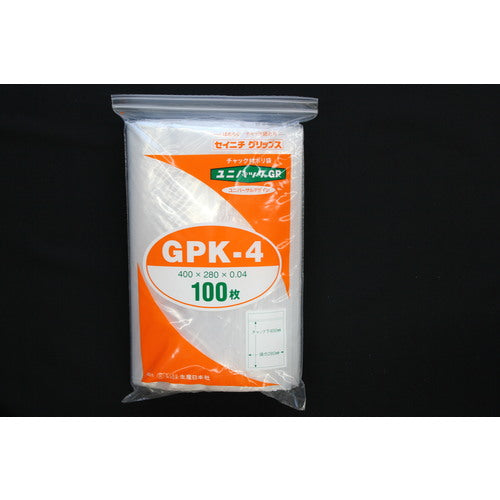 セイニチ チャック袋 「ユニパックGP」GP Kー4 400×280×0.04 GP K-4 1 袋