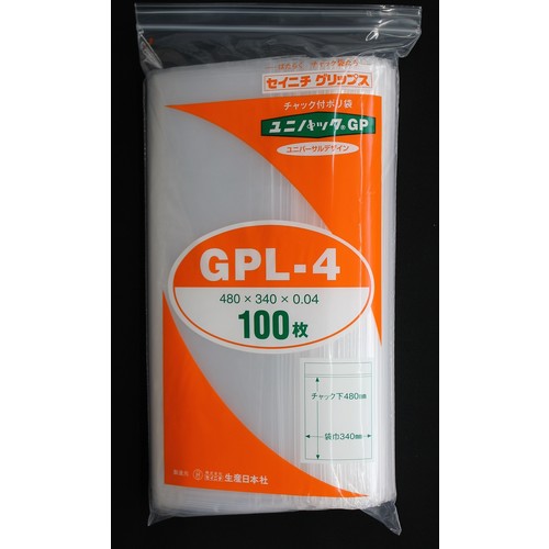 セイニチ チャック袋 「ユニパックGP」GP Lー4 480×340×0.04 GP L-4 1 袋