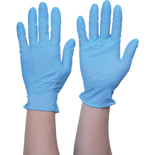 TRUSCO bulk purchase disposable nitrile gloves TG Air 0.06 powder-free blue L 100 pieces 10 boxes TGNN06BL10P 1 S