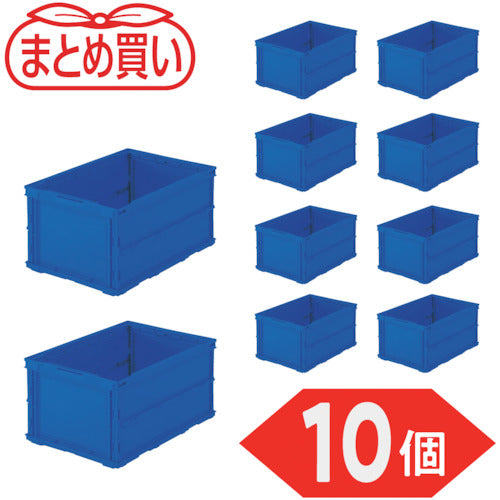 TRUSCO 【정리 사】 오리콘 얇은 접이식 컨테이너 40L 다크 블루 10 개 TR-O40B-DB-10P 1 S