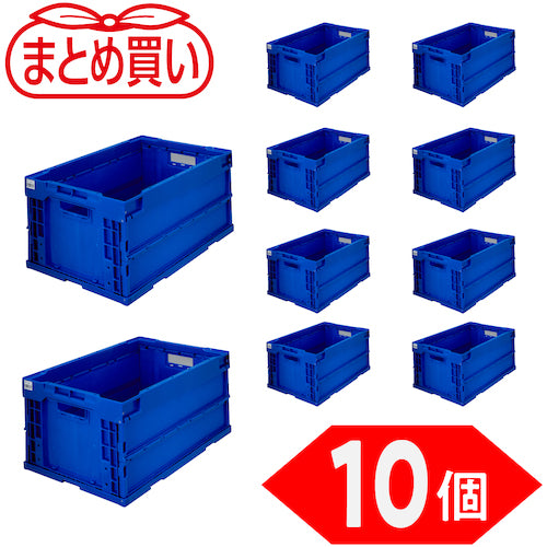 TRUSCO 【정리 사】 오리콘 α 접이식 컨테이너 40L 다크 블루 10 개 TR-S40DB-10P 1 S