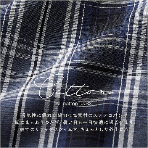 アイメディア リラックスステテコメンズチェック NV/L 1009817 1 個