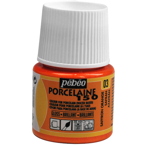 Pebeo Porcelain 150 Saffron Orange 03 024003 1 piece