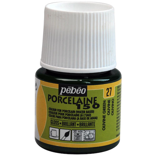 Pebeo Porcelain 150 Olive Green 27 024027 1 piece