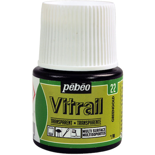 Pebeo Vitrail 45ml No. 22 Green Gold 050022 1 piece