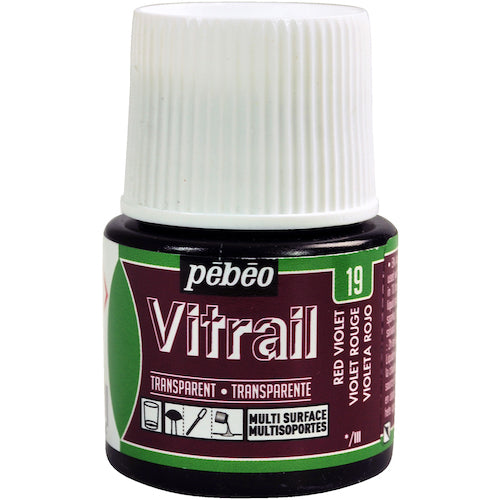 Pebeo Vitrail 45ml No. 19 Red Violet 050019 1 piece