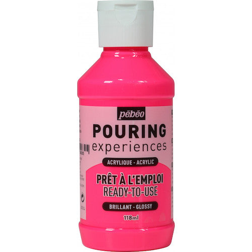 ペベオ ポーリングメディウム入り アクリル絵具118ml 30 蛍光ピンク 524630 1 個