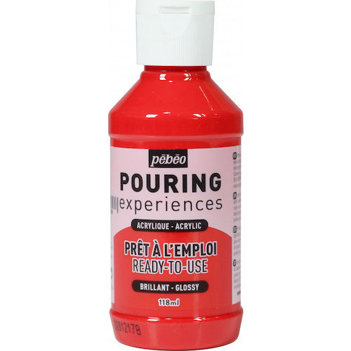 ペベオ ポーリングメディウム入り アクリル絵具118ml 13 マゼンタレッド 524613 1 個