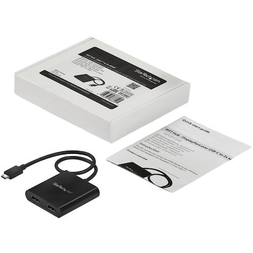 StarTech ディスプレイアダプター/USB−C − 2x HDMI/4K30Hz/30cmケーブル/ブラック/MSTハブ MSTCDP122HD 1 箱