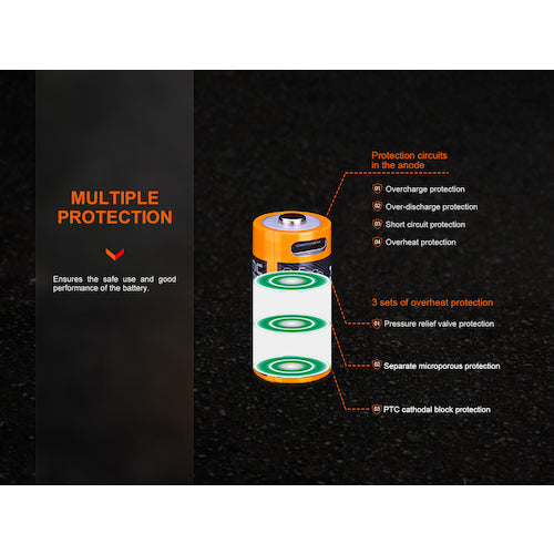 FENIX Lithium-ion rechargeable battery ARB-L16-800UP ARB-L16-800UP 1 unit