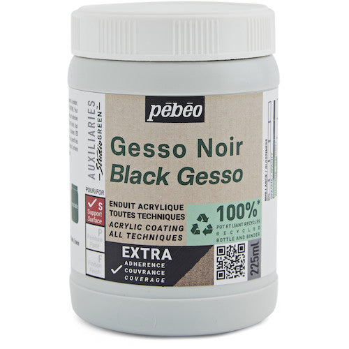 ペベオ スチューディオ グリーン アクリリック ブラックジェッソ 225ml 818623 1 本