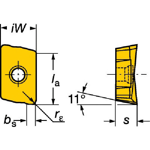サンドビック コロミル390 フライス加工用チップ(350) 1020 R390180612MKM 10 個