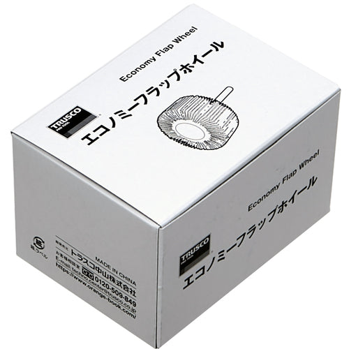 TRUSCO Economy Flap Wheel, Shaft Diameter 6mm, Outer Diameter 30 x Width 25 x Shaft Length 35, #60 (5 pieces) EF3025-60, 1 box