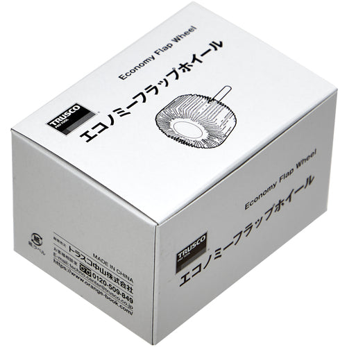 TRUSCO Economy Flap Wheel, Shaft Diameter 6mm, Outer Diameter 25 x Width 25 x Shaft Length 35, #80 (5 pieces) EF2525-80, 1 box