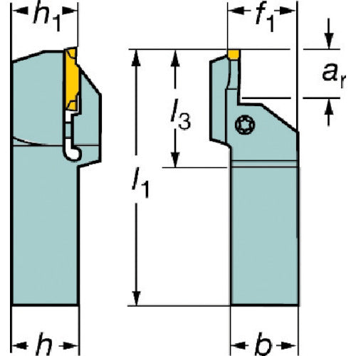 샌드빅 코로컷 1・2 돌기・홈 넣기용 섕크 바이트(480) LF123J13-2525B-060BM 1개