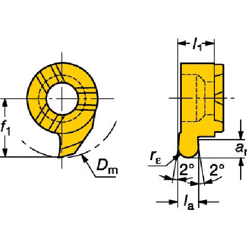サンドビック コロカットMB 倣い加工用超硬ヘッド(325) 1025 MB-09R200-10-14R 5 個
