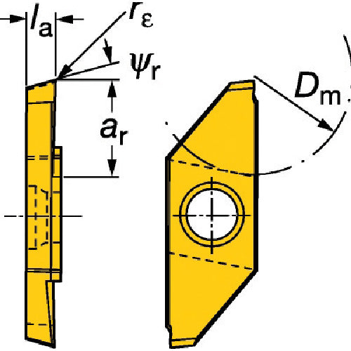 샌드빅 코로컷 XS 돌기 가공용 칩(325) 1025 MACR3100-T 5개