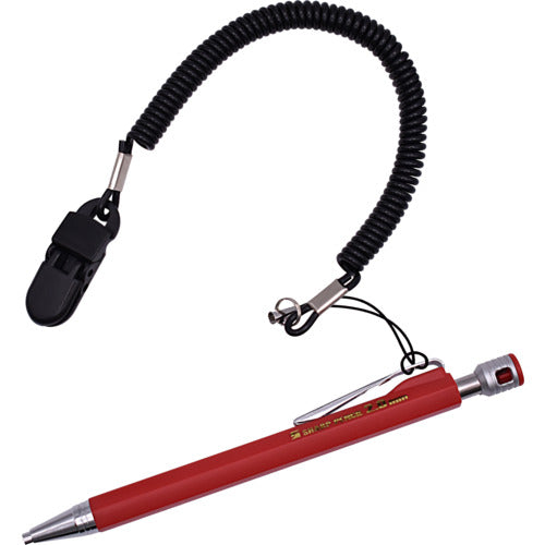 쇼조도 현무 건축용 샤프 펜슬 2.0 낙하 방지 스트랩 첨부 세트 레드 110-R 1개