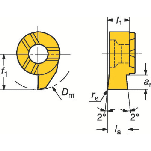 샌드빅 코로컷 MB 홈 넣기용 초경 헤드(325) 1025 MB-07G100-00-11R 5개