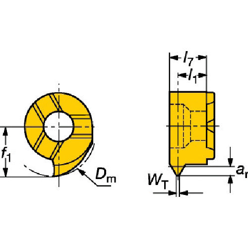 샌드빅 코로컷 MB 나사 절삭 가공용 초경 헤드(325) 1025 MB-07TH180NT-10R 5개
